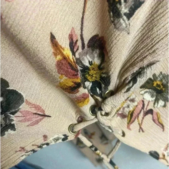 Gimmicks By Buckle Size M/L Kimono Floral Open Front Tie Sides Boho Hippie Pink - Picture 3 of 6